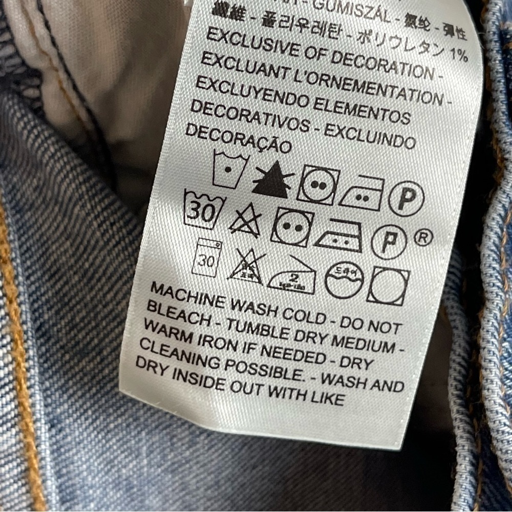 Levi’s Wedgie Straight Jazz Jive Sound Denim Jeans Size 28 x 26 IRREGULAR - Picture 11 of 16